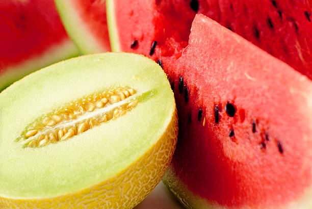 watermelons and ananas melon slices