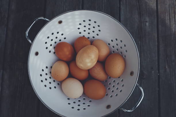 eggs on Strainer