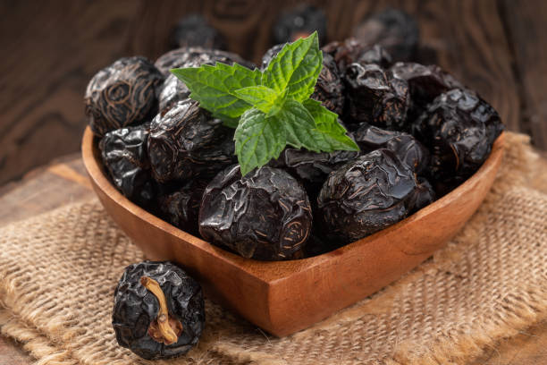 wooden heart shaped Ajwa dates fruit